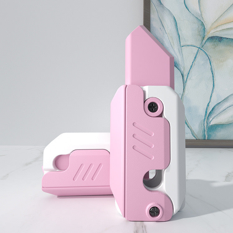 3D Printed Baby Mini M1911 Gravity Fidgets Pink knife - Tophatter Daily Deals