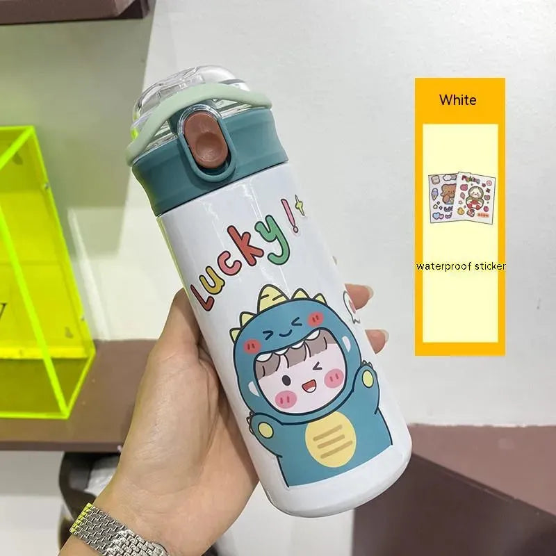 Outdoor Portable Cartoon Double Layer Drink Cup White 480ml 16 oz Humidifier - Tophatter Daily Deals