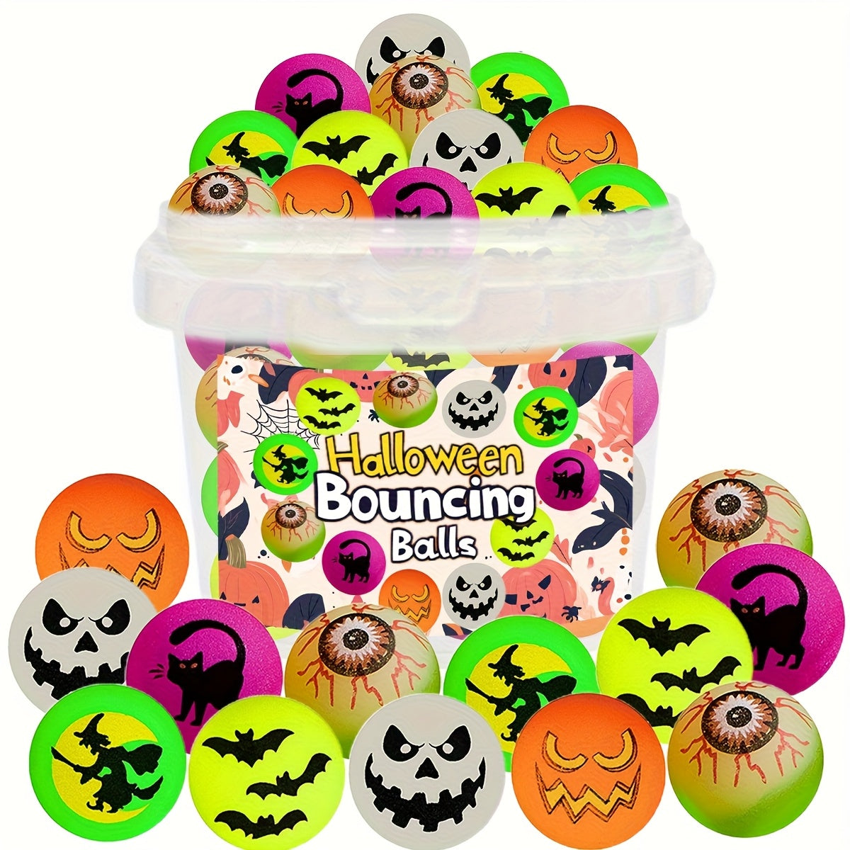 Glowing Halloween Bouncing Balls (48pcs) Baby & Kids > Baby & Kid's Toys > Activity Toys - Tophatter Daily Deals