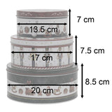 Set of 3 Traditional Christmas Storage Tins | 3-piece Round Kitchen Nesting Tins Biscuit Tin - Tophatter Daily Deals