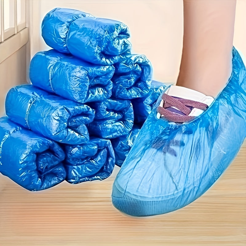 100-Pack: Disposable Plastic Shoe Covers – Waterproof & Slip-Resistant Home Improvement - Tophatter Daily Deals