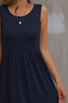 Round Neck Wide Strap Dress Casual Dresses - Tophatter Daily Deals