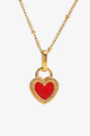 Stainless Steel Heart Pendant Necklace Red One Size Necklaces - Tophatter Daily Deals