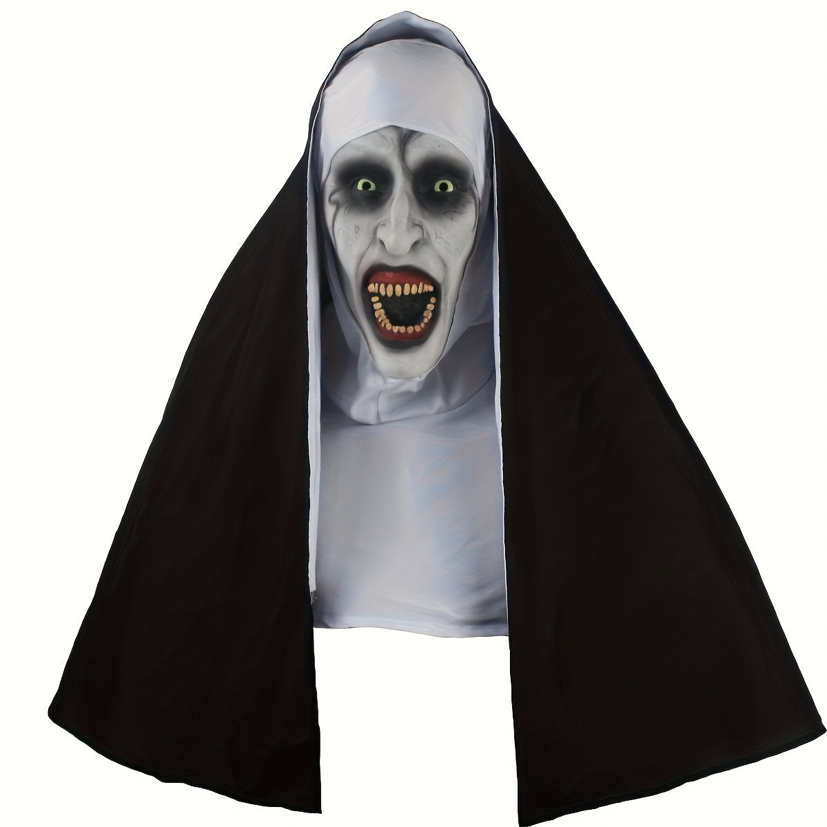 Nun Mask Horror Costume for Adults Halloween - Tophatter Daily Deals