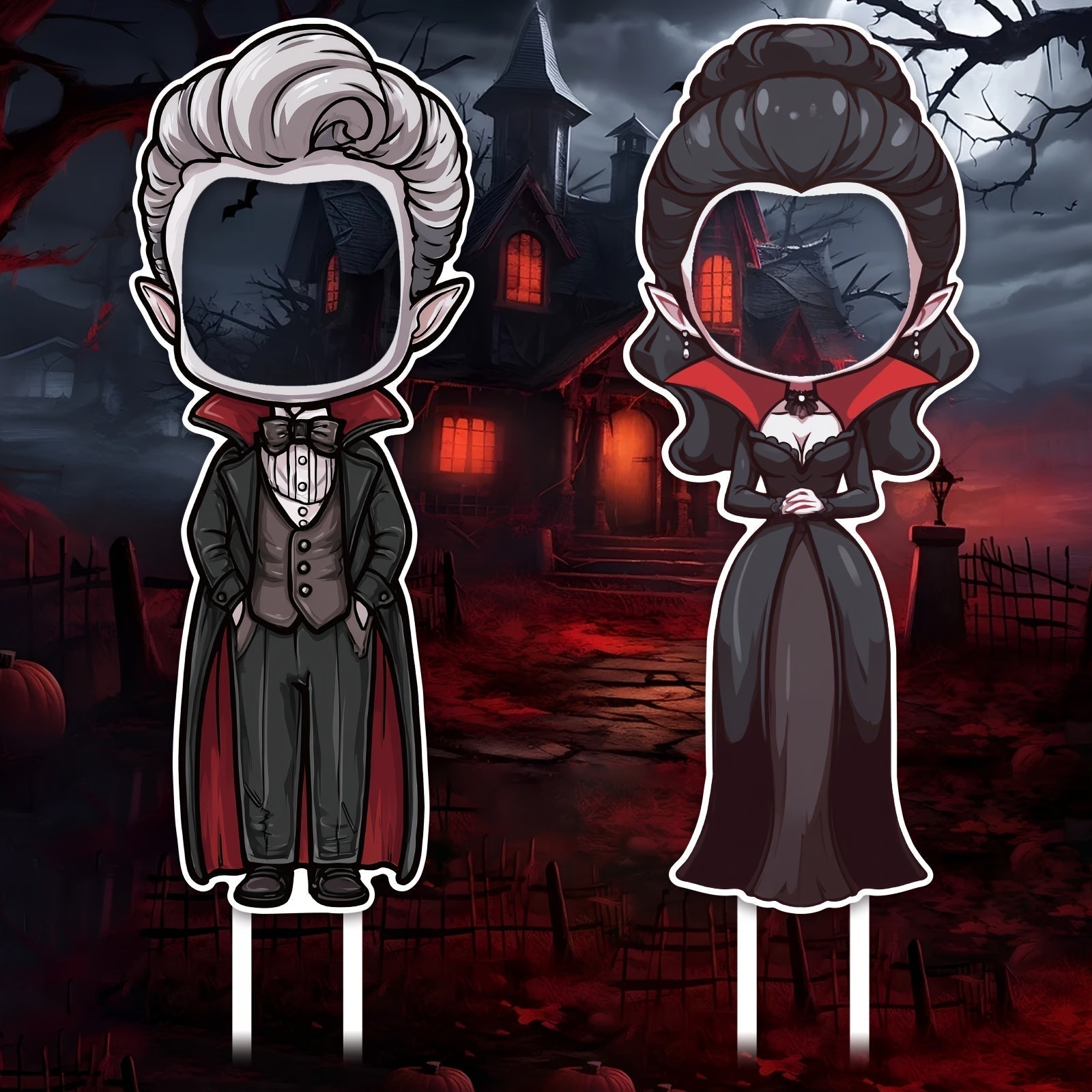 Halloween Vampire Yard Stake Sign (2pcs) Halloween - Tophatter Daily Deals