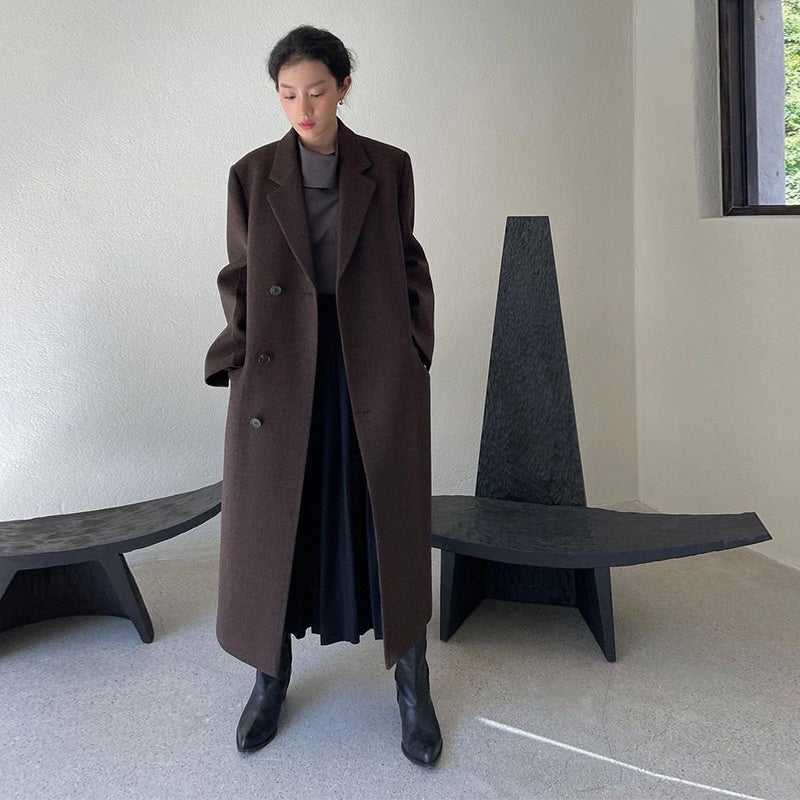 Oversized Women’s Coat – Notched Collar, Wool, For City 3D Changing Face Moving Picture Frame - Tophatter Daily Deals