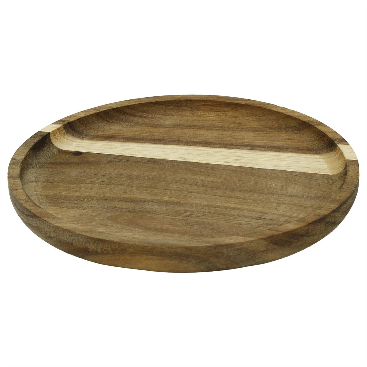 Wooden Trinket Tray, 15cm Round Rustic Trinket Dish in Natural Wood Trinket Dish - Tophatter Daily Deals