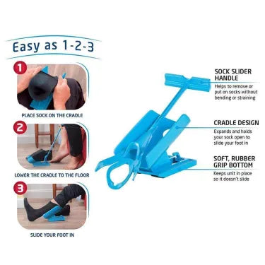 Compression Sock Aid Kit Easy On Off Dressing Aid No Bending - Tophatter Daily Deals