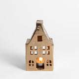 Gold Metal House Shaped Tealight Candle Holder | Christmas Tea Light House Candle Holder - Tophatter Daily Deals