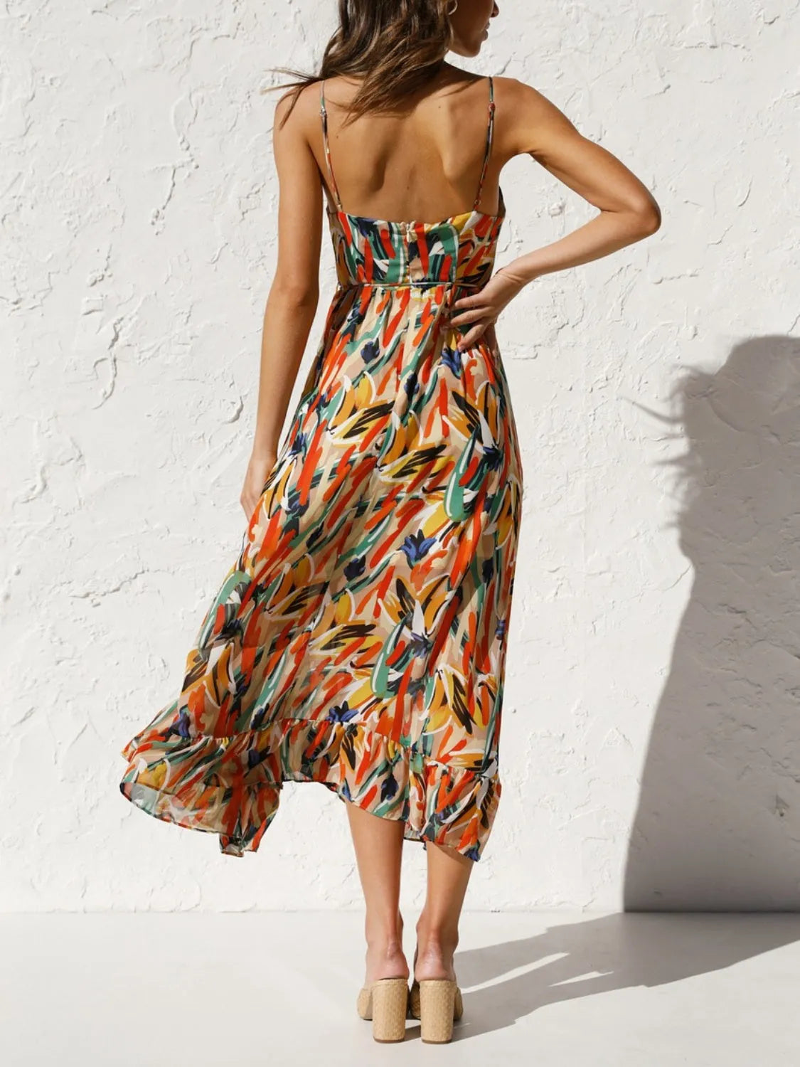 Printed Sleeveless Midi Cami dress Casual Dresses - Tophatter Daily Deals