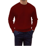Warm Men's Knit Sweater - Crewneck Cable Panel, Wool Winter Wine Red 3D Changing Face Moving Picture Frame - Tophatter Daily Deals