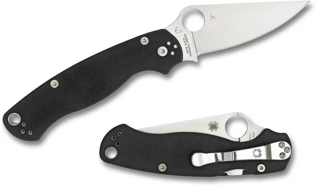 Spyderco Paramilitary 2 - Left Handed - Black G10 - C81GPLE2 Knives - Tophatter Daily Deals