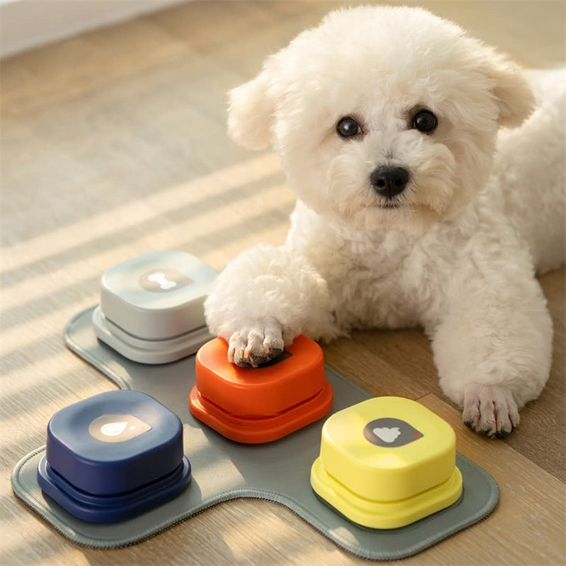 4 Colors Pet Communication Button One-click Prevent Physical Inactivity Recordable Dog Talking Button Toy Cat Toy Pet Products 0 - Tophatter Daily Deals