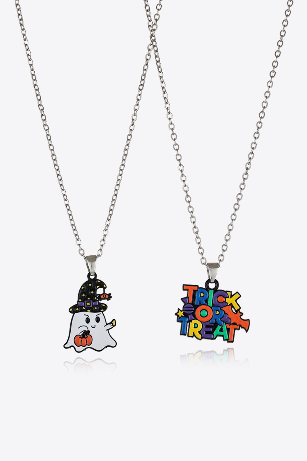 Two-Piece Halloween Theme Necklace Set Style D One Size Necklaces - Tophatter Daily Deals