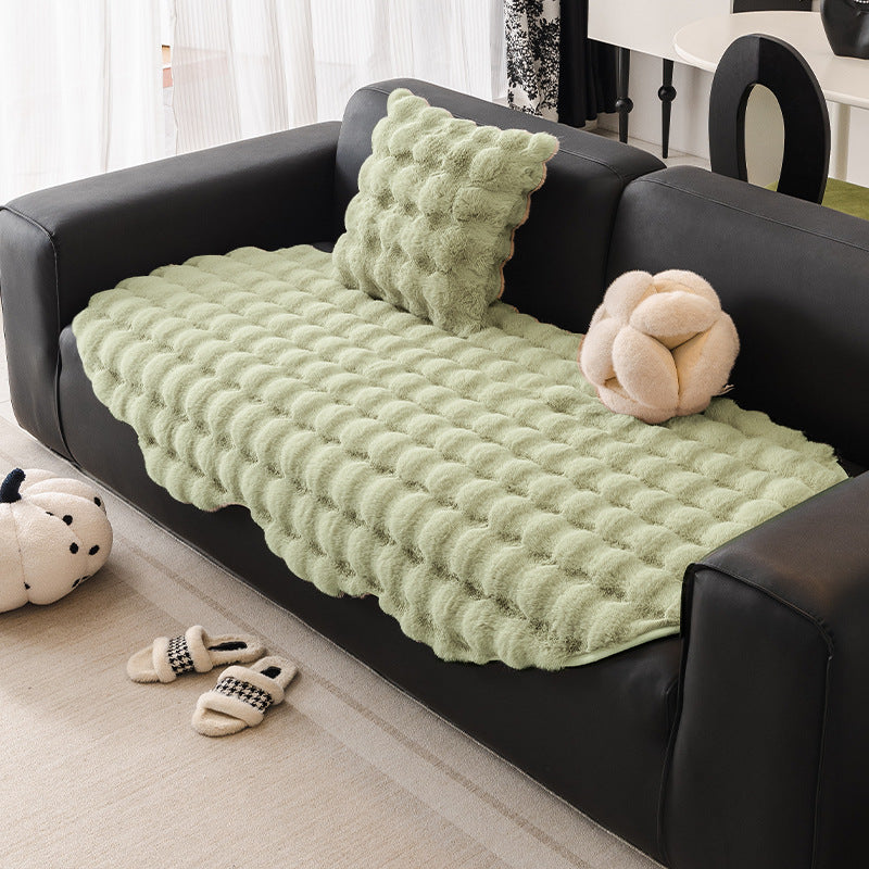 Autumn And Winter Thickening Irregular Sofa Cushion Matcha 0 - Tophatter Daily Deals