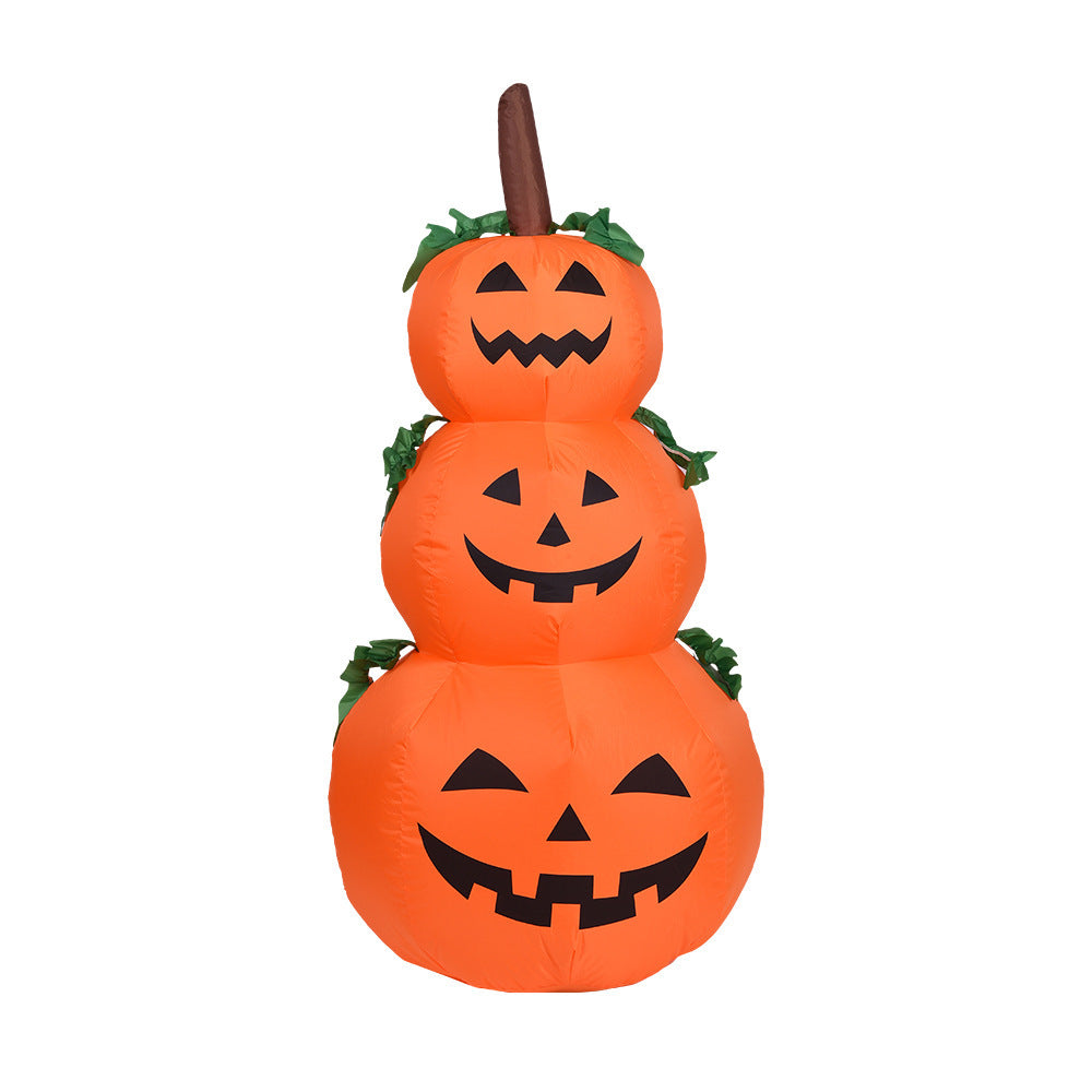 Inflatable Pumpkin Stack Halloween Decor 2025 Outdoor 3D Changing Face Moving Picture Frame - Tophatter Daily Deals