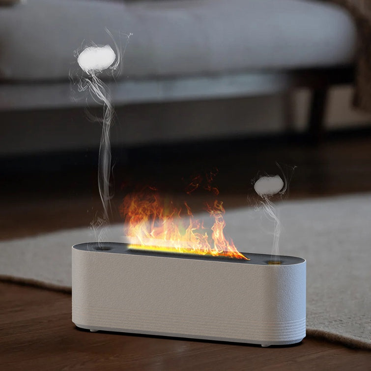 2023 Flame Air Humidifier Ultrasonic 7 Colors Aroma Diffuser LED Cool Mist Maker Fogger Essential Oil Room Fragrance Office Home Decor 0 - Tophatter Daily Deals