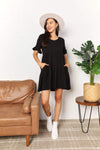 Double Take V-Neck Flounce Sleeve Tiered Dress Casual Dresses - Tophatter Daily Deals