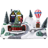 Light-up Christmas Village Scene | Illuminated LED Ornament with Movement Ornament - Tophatter Daily Deals
