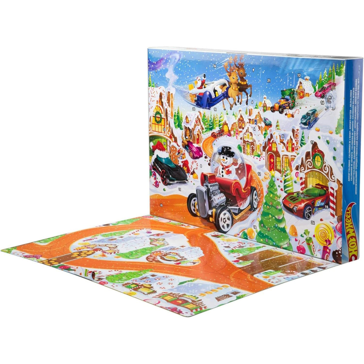 Hot Wheels Christmas Advent Calendar | 10 Hot Wheels Cars & 14 Accessories Advent Calendar - Tophatter Daily Deals