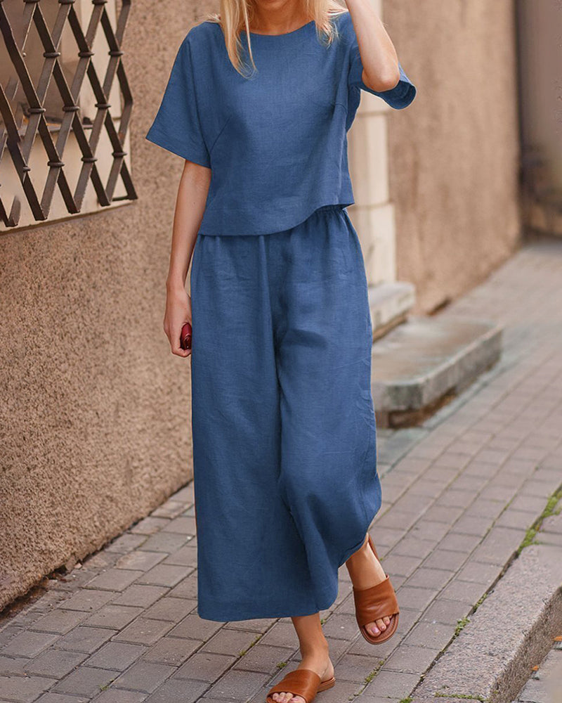 Loose Fit Two Piece Sets Blue Two Pieces Sets - Tophatter Daily Deals