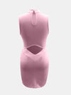 Cutout Mock Neck Sleeveless Dress Casual Dresses - Tophatter Daily Deals