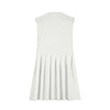 Pleated Round Neck Sleeveless Mini Dress Ivory Casual Dresses - Tophatter Daily Deals