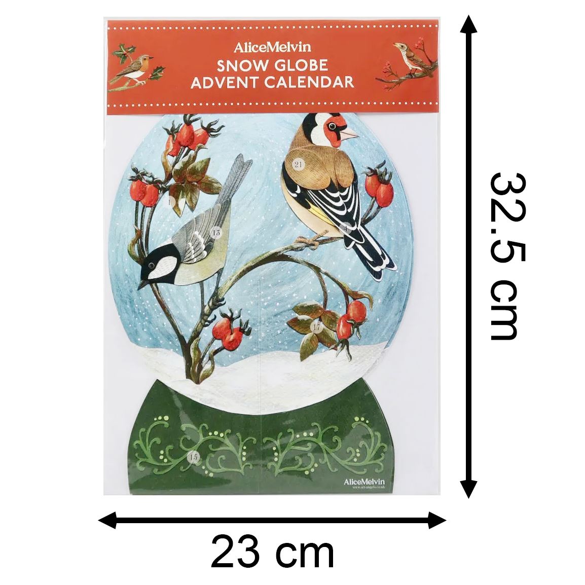 3D Snow Globe Christmas Advent Calendar | Advent Calendar with British Birds Advent Calendar - Tophatter Daily Deals