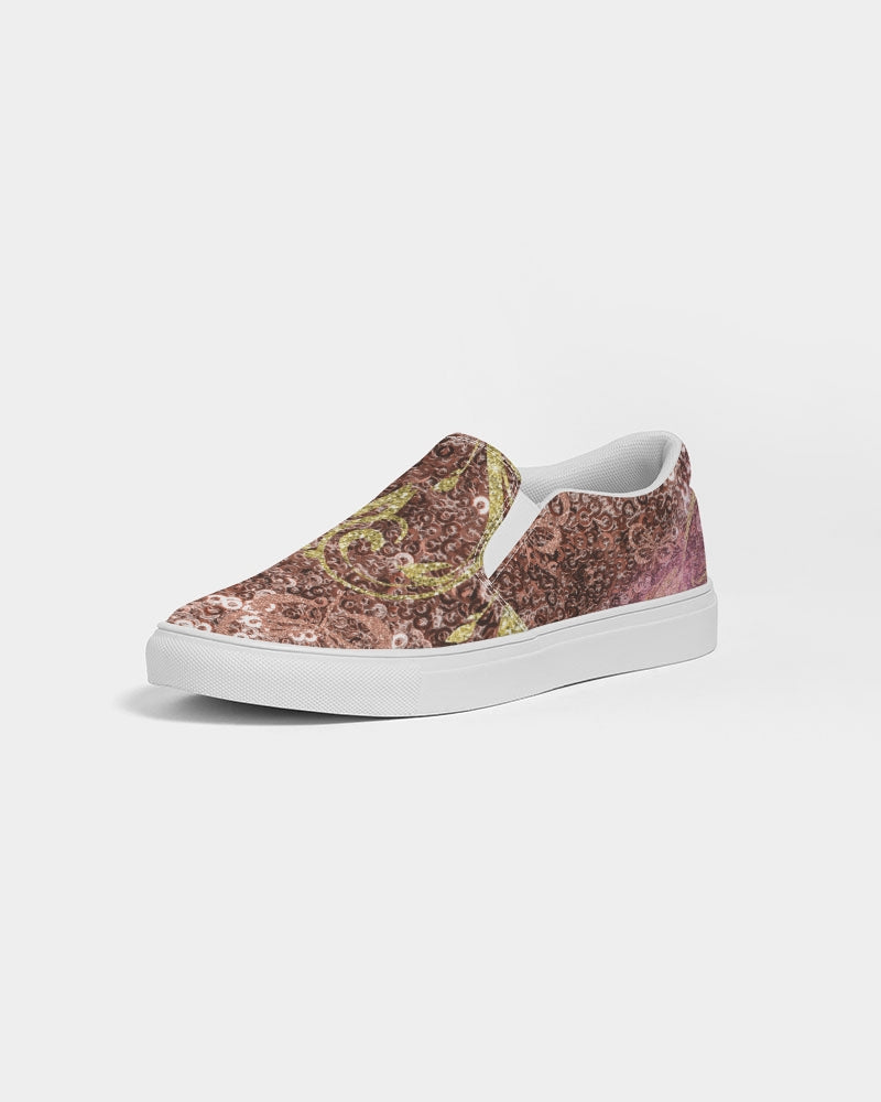 BEAUTIFUL PURPLE GITTER DESIGN CREATED BY FLIPSTYLEZ Women's Slip-On Canvas Shoe Women - Tophatter Daily Deals