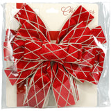 Red Velveteen Tree Top Bow with Long Streamer | Fabric Christmas Tree Topper Tree Decoration - Tophatter Daily Deals