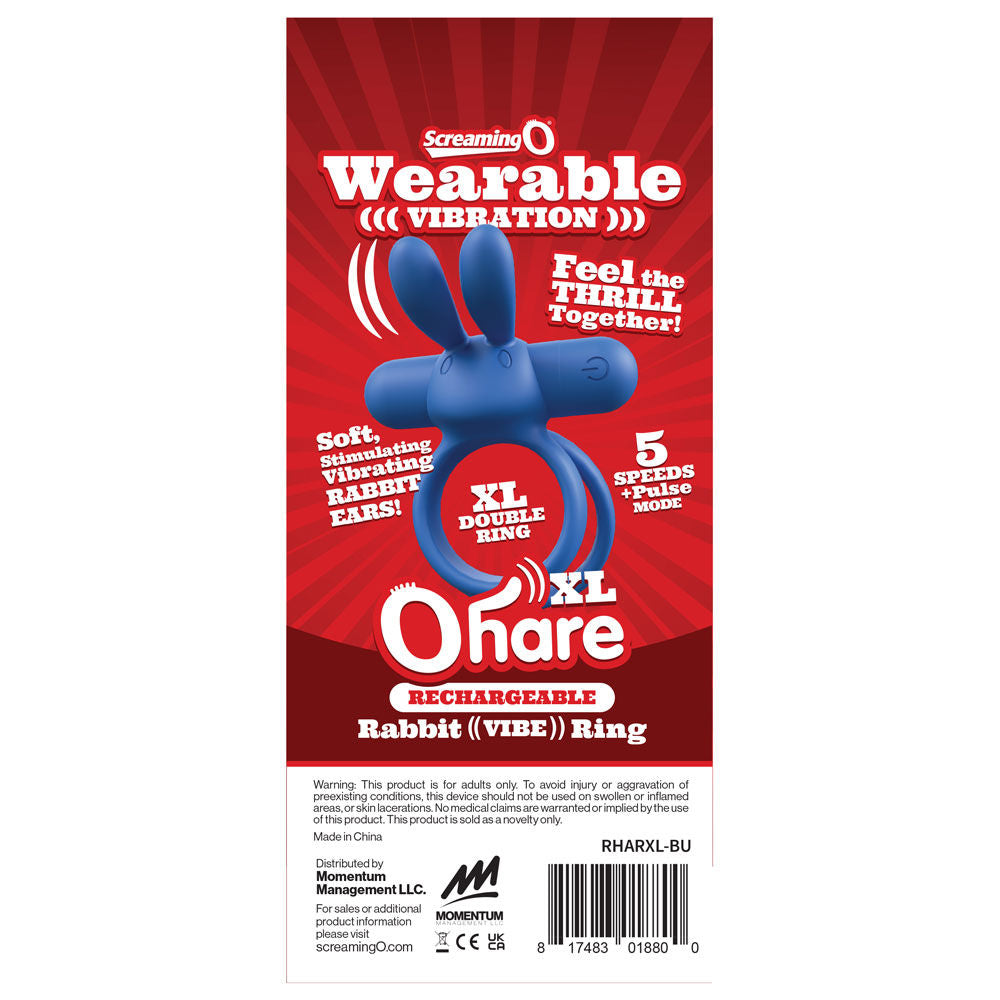 Ohare XL (Black | Blue | Green) – Rechargeable Large Rabbit Vibrator > Cock Ring > Vibrating - Tophatter Daily Deals