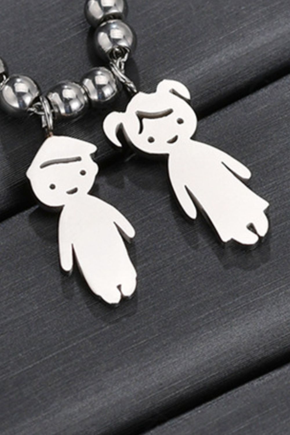 Boy and Girl Pendant Stainless Steel Necklace Necklaces - Tophatter Daily Deals