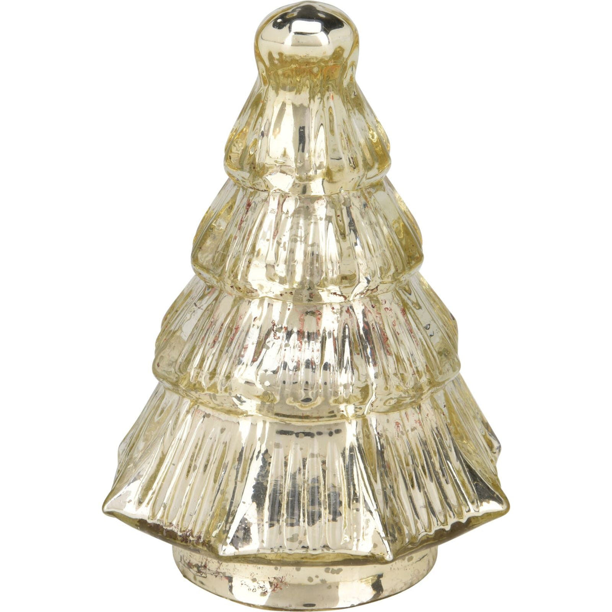 Gold Glass Christmas Tree | Freestanding Mottled Gold Tree Ornament - 13cm Ornament - Tophatter Daily Deals