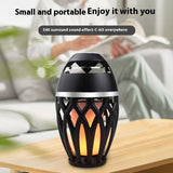 Bluetooth Flame Light Speaker Sound Led Holiday Torch Light Wireless 0 - Tophatter Daily Deals