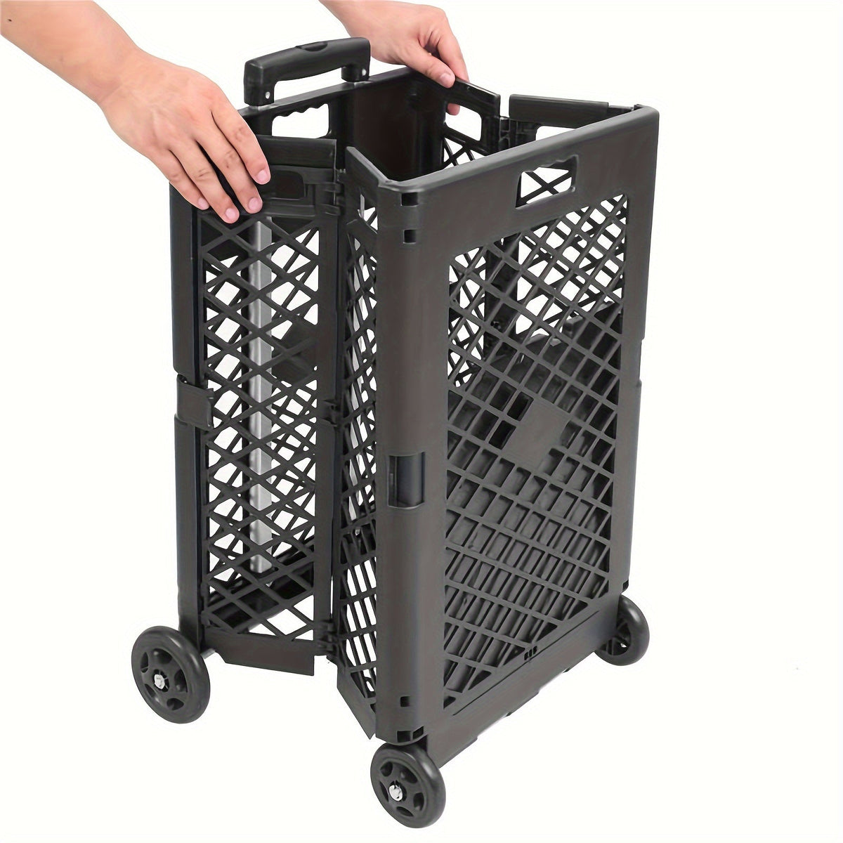 Foldable Storage Cart with Wheels Kitchen & Dining Trolleys - Tophatter Daily Deals