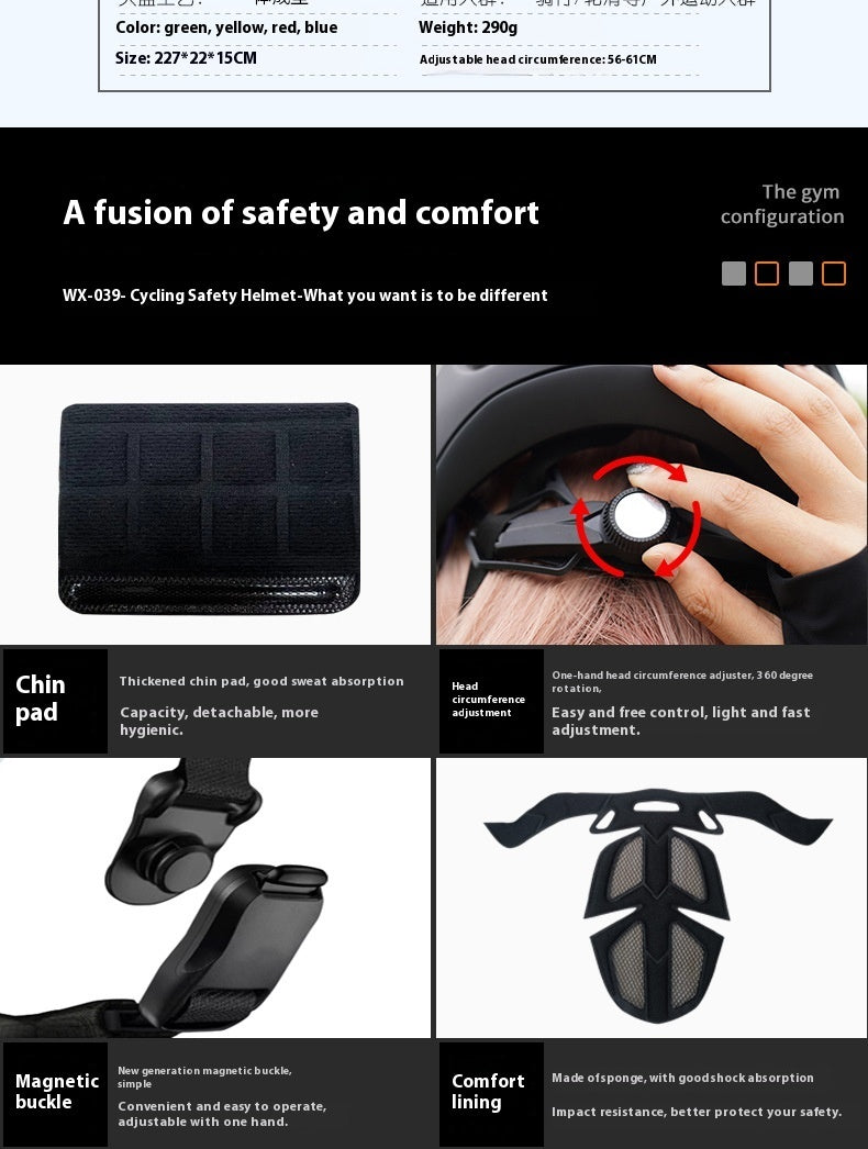 Bicycle Helmet Full Boud Edage Belt Fly Net Unisex Breathable Integrated Mountain Bike Riding Head 0 - Tophatter Daily Deals