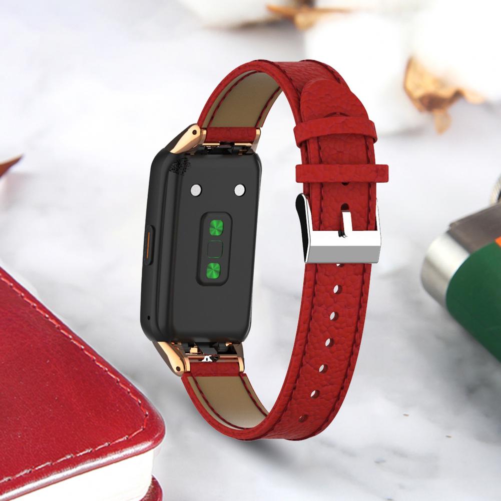 Bracelet Leather Strap With Lychee Pattern 0 - Tophatter Daily Deals