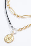 Zircon Sun Pendant Two-Piece Necklace Set Necklaces - Tophatter Daily Deals