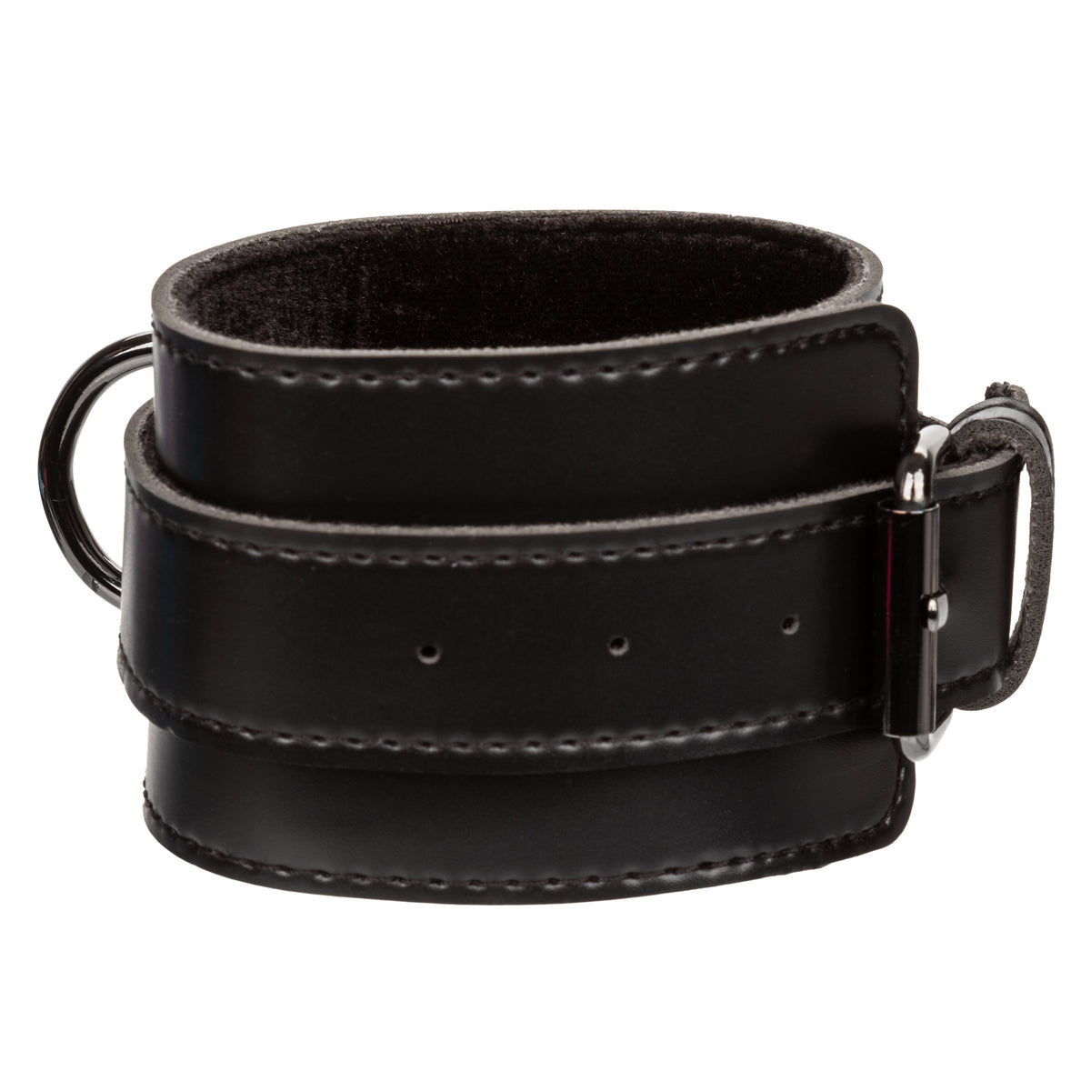 Euphoria Collection Black Adjustable Hand Cuffs with Velvet Interior and Vegan Leather Exterior > Bondage Gear > Restraints - Tophatter Daily Deals