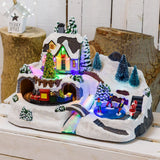 Enchanted Forest LED Christmas Scene | Light-up Village with Movement - 37cm LED Light - Tophatter Daily Deals