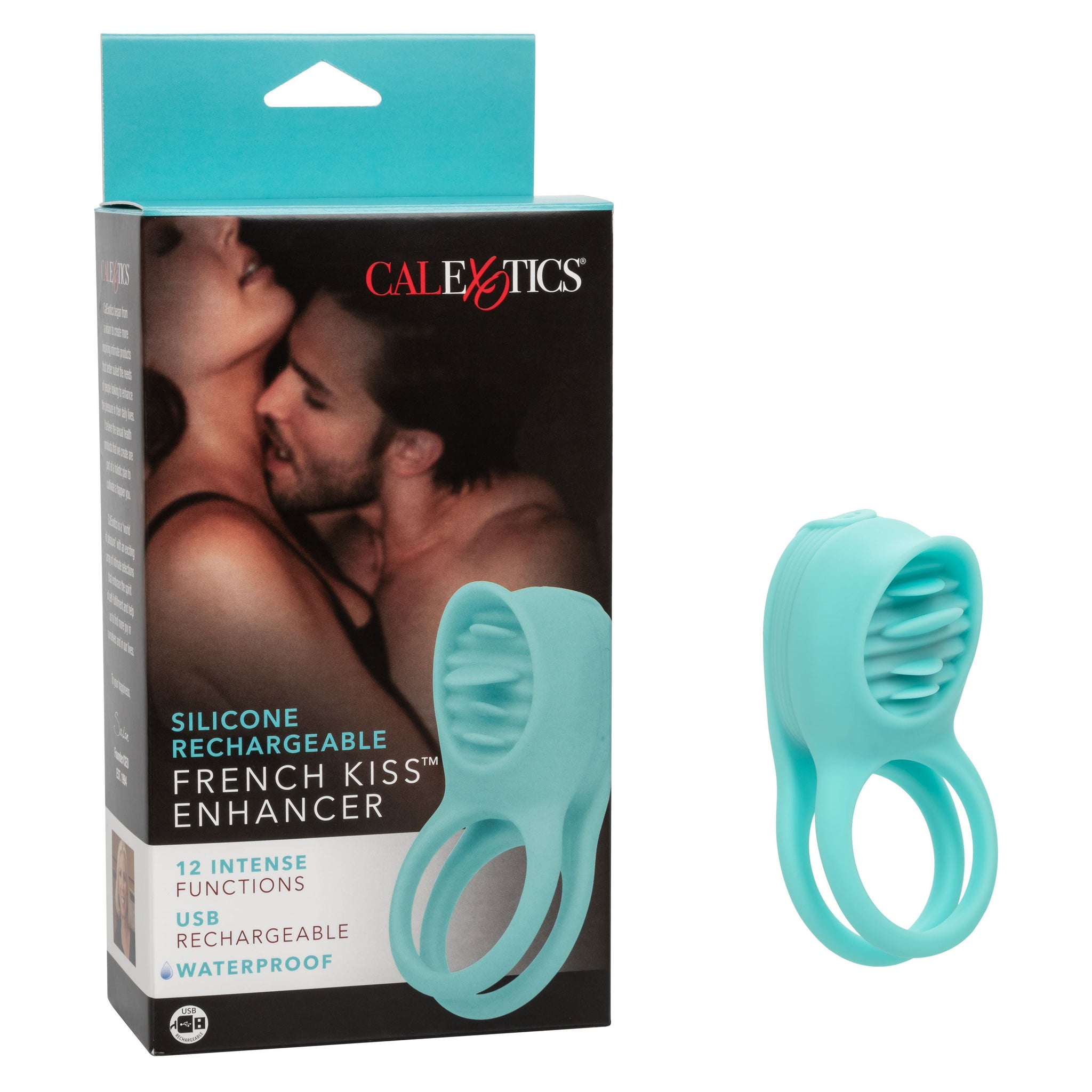 Silicone Rechargeable French Kiss Enhancer – Vibrator with 12 Functions and Flickering Teaser Ring > Cock Ring > Vibrating - Tophatter Daily Deals