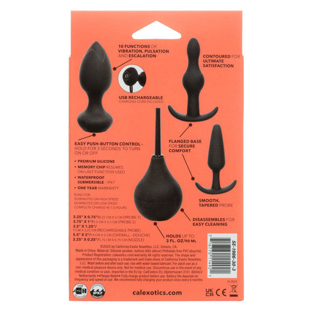 Pleasure Kits Anal Explorer Collection (Black) – Anal Toy Kit > Anal Range > Butt Plug Kits - Tophatter Daily Deals