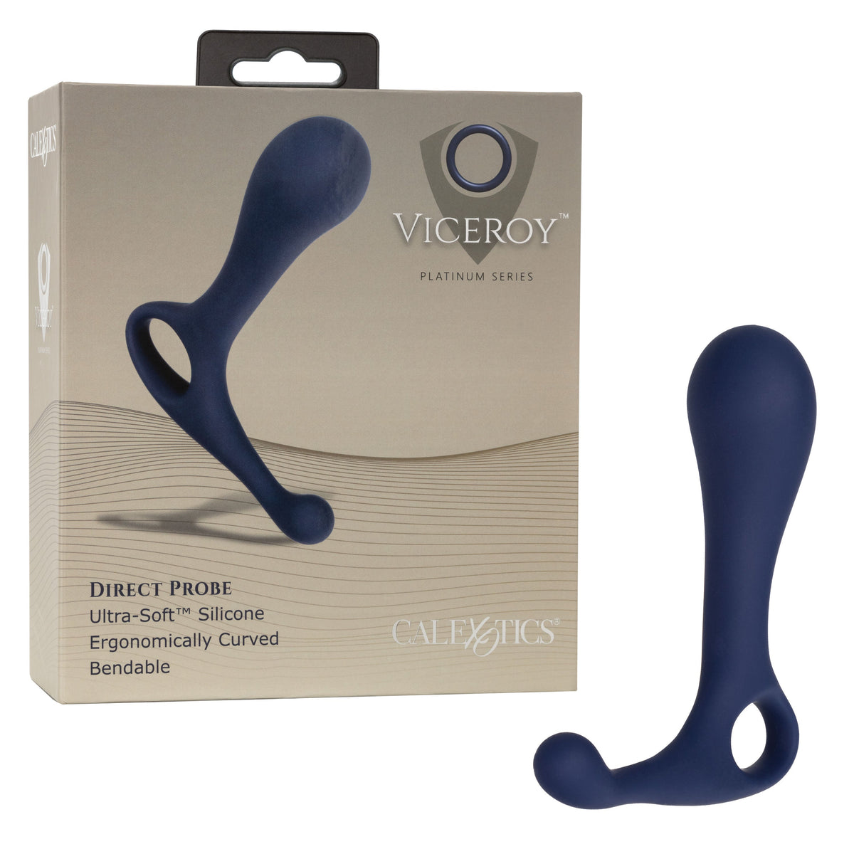 Viceroy Direct Probe Ultra-Soft Silicone Ergonomically Curved Bendable 4.75 x 3.5 Inch > Anal Range > Prostate Plugs - Tophatter Daily Deals