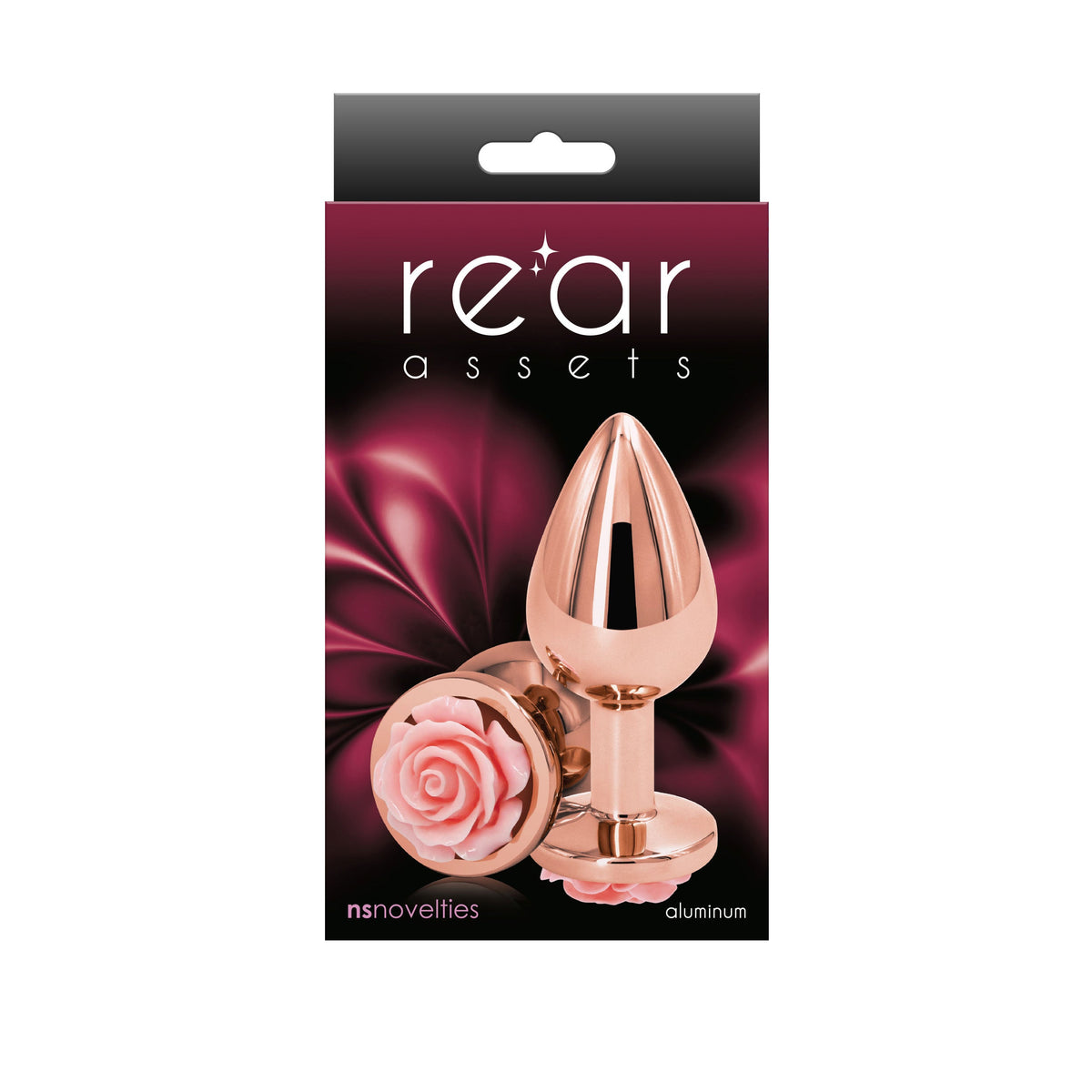 Rear Assets Rose Medium (Pink) – 8.9 cm Chrome-Plated Metal Butt Plug > Anal Range > Jewel Butt Plugs - Tophatter Daily Deals