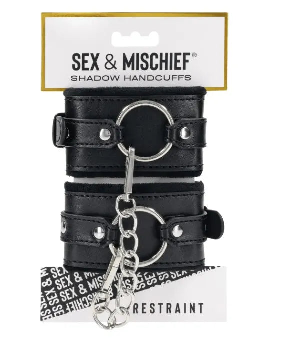 Shadow Handcuffs – Faux Leather Restraint Handcuffs > Bondage Gear > Restraints - Tophatter Daily Deals