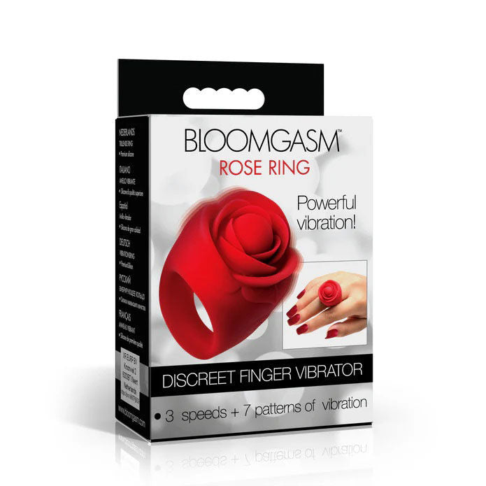 Rose Ring Discreet Finger Vibrator (Red) – Waterproof Finger Vibrator > Vibrators > Finger Vibrators - Tophatter Daily Deals