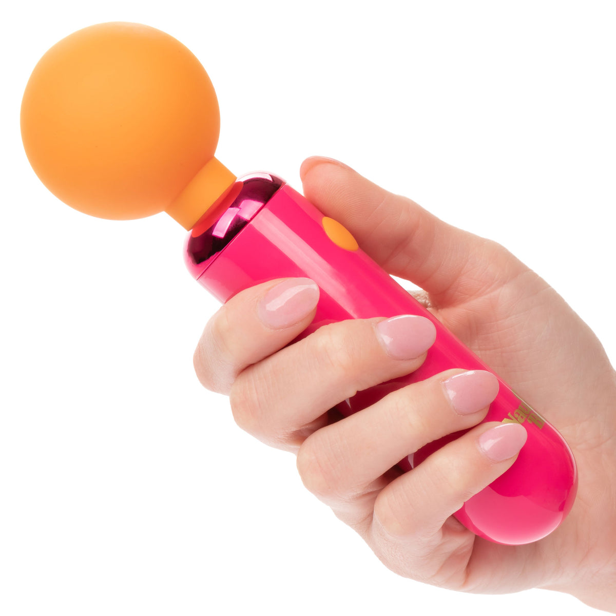 Naughty Bits Home Cumming Queen Vibrating Wand Pink and Orange Silicone Personal Massager > Sex Toys > Mini Massagers - Tophatter Daily Deals
