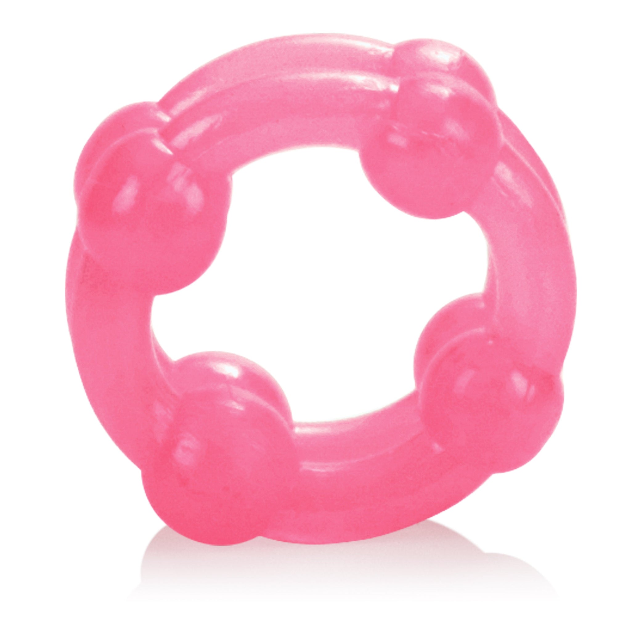 Island Rings Double Stacker Pink Glow in the Dark Stretchy TPE Cock Rings 0.75 Inch 2cm > Cock Ring > Sets - Tophatter Daily Deals
