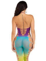 Ombre Footless Bodystocking (Ocean) – Seamless One Size Lingerie > Clothes > Bodies and Playsuits - Tophatter Daily Deals