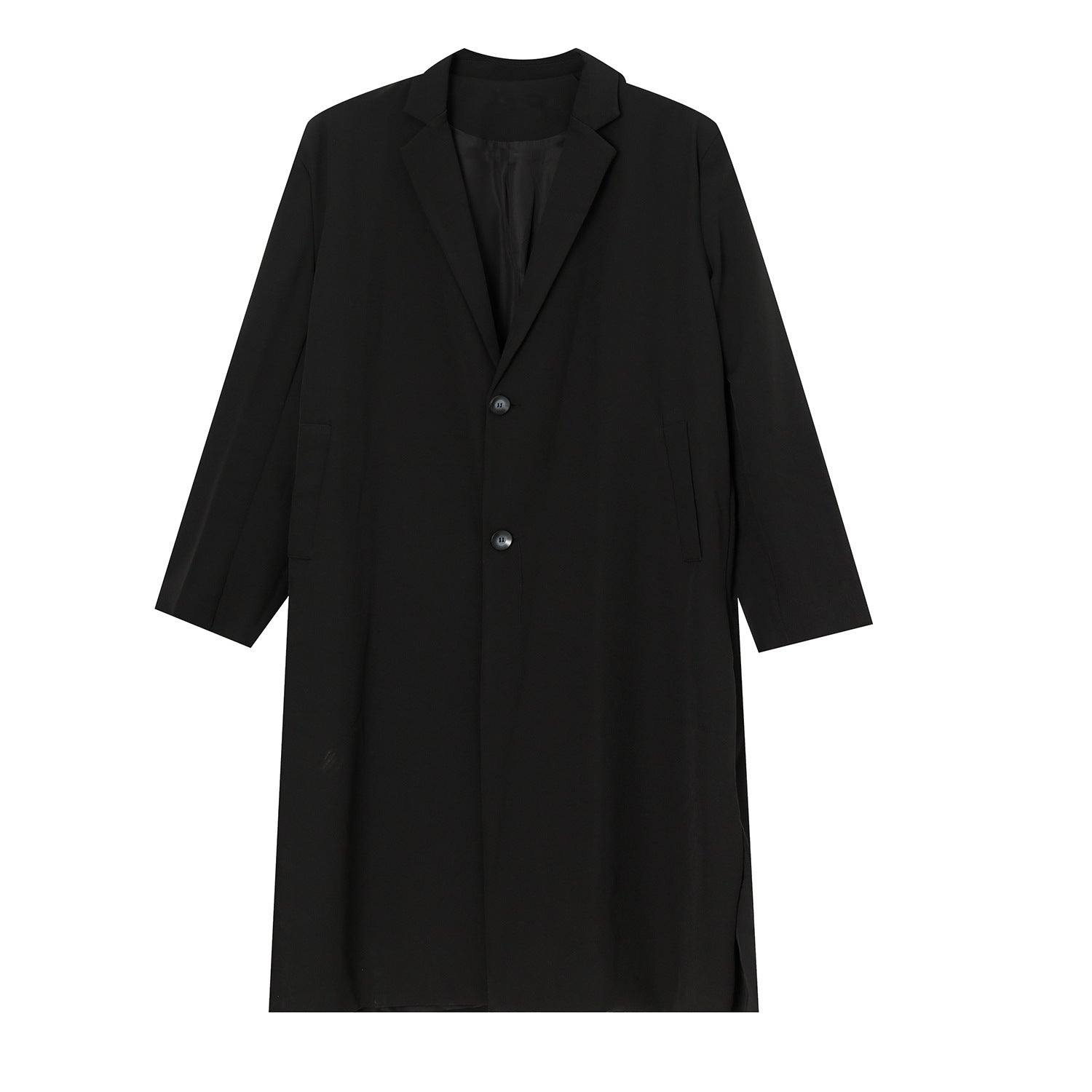 Lightweight Relaxed Men’s Overcoat - Long Polyester Spring Black 3D Changing Face Moving Picture Frame - Tophatter Daily Deals
